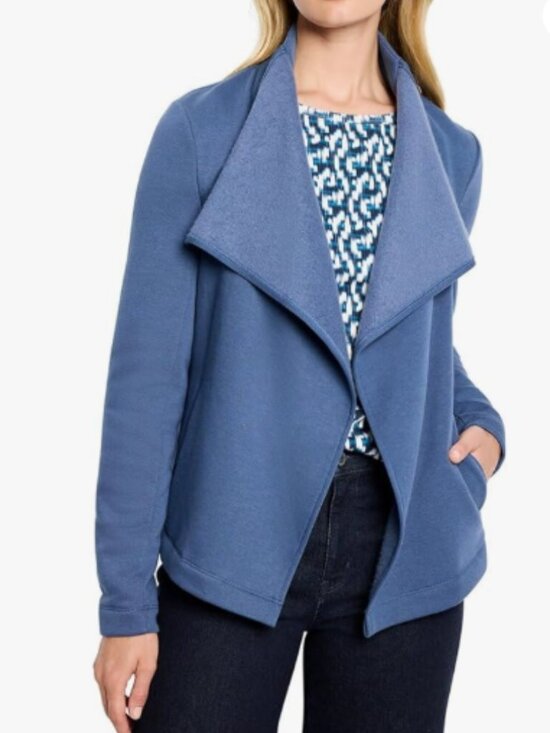 NIC+ZOE Jackets & Blazers - 🪷NWT NIC+Zoe Lounge Around Moto Jacket, Ocean, XXL